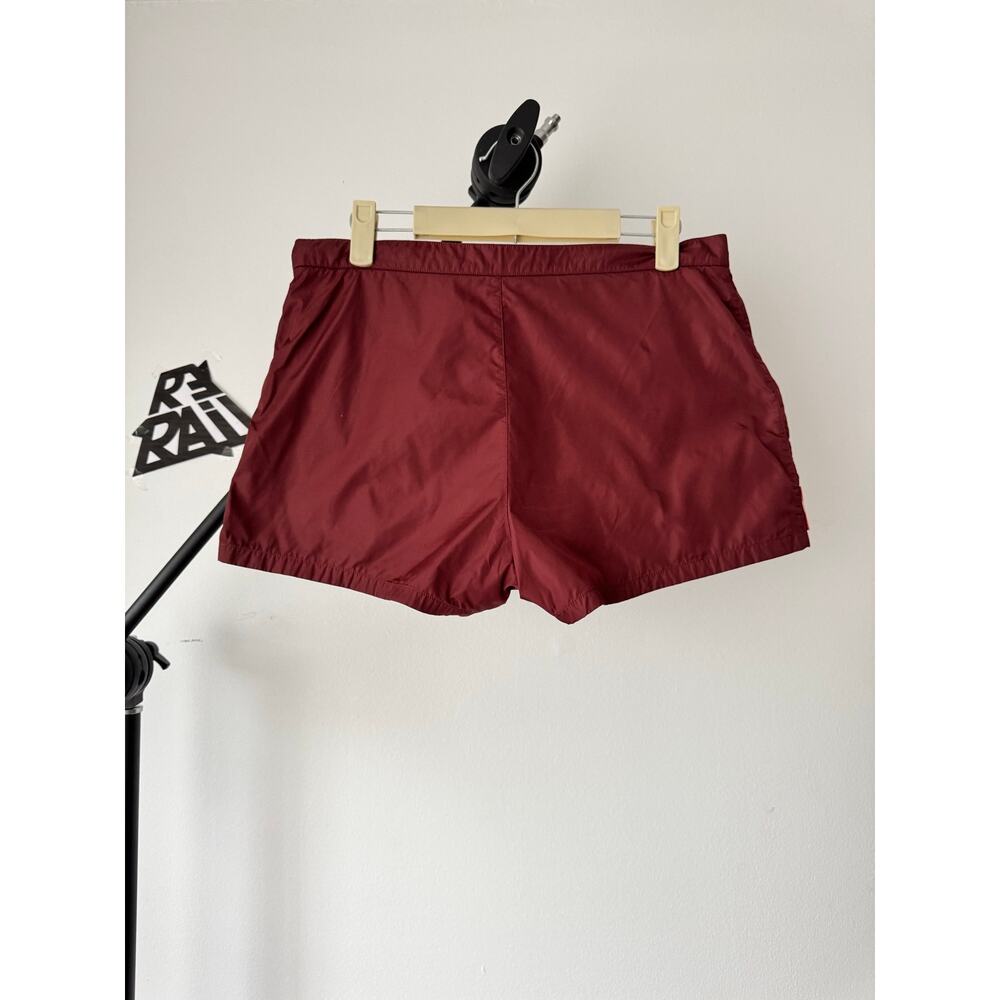 Prada Red Tab Nylon Metal Swim Shorts Burgundy - Picture 3 of 9
